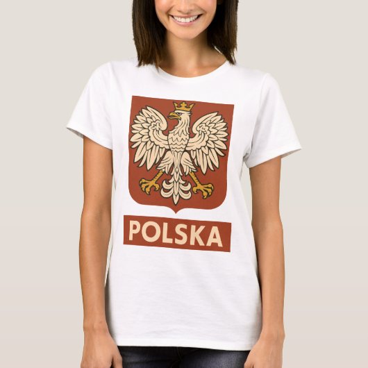 Poolse Adelaar Embleem Polska T-shirt (Voorkant)