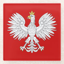 Poolse adelaar glazen onderzetter