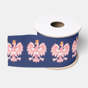 Poolse adelaar in rood grosgrain lint