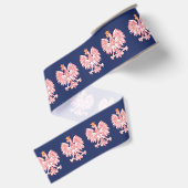 Poolse adelaar in rood grosgrain lint (Achterkant)
