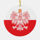 Poolse adelaar in rood keramisch ornament (Voorkant)