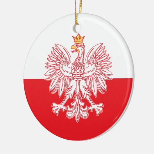 Poolse adelaar in rood keramisch ornament (Links)