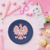 Poolse adelaar in rood papieren bordje (Feest)