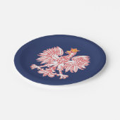 Poolse adelaar in rood papieren bordje (Gekanteld)