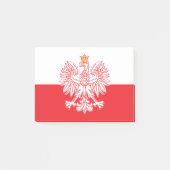 Poolse adelaar in rood post-it® notes (Voorkant)