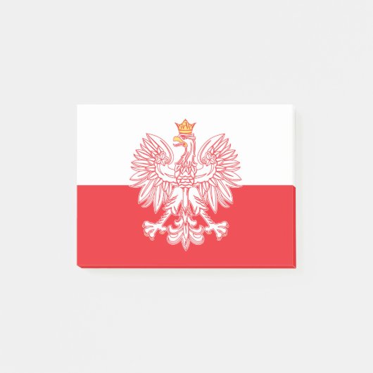 Poolse adelaar in rood post-it® notes (Voorkant)