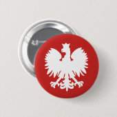 Poolse Adelaar Knop Ronde Button 5,7 Cm (Voorkant /achterkant)