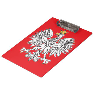 Poolse adelaar met gouden kroon clip board klembord