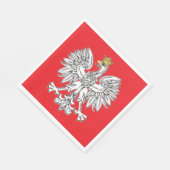 Poolse adelaar met gouden kroon papier servet (Hoek)