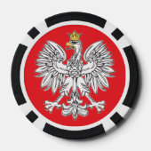 Poolse adelaar met gouden kroon poker chips (Achterkant)