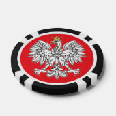 Poolse adelaar met gouden kroon poker chips (Enkel)