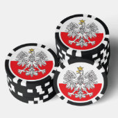 Poolse adelaar met gouden kroon poker chips (Opstapeling)