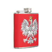 Poolse adelaar met gouden kroon vinyl verpakte kol heupfles (Rechts)