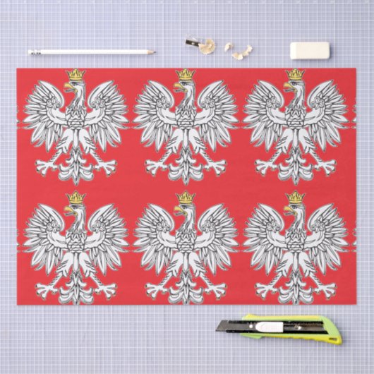 Poolse adelaar met gouden kroonpapier tissuepapier (Craft)