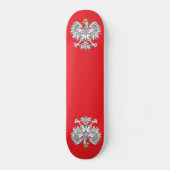 Poolse adelaar met gouden kroonskateboard skateboard (Voorkant)