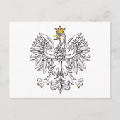 Poolse adelaar met goudkroon briefkaart (Voorkant)