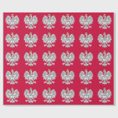 Poolse adelaar met goudkroon cadeaupapier (Vlak)