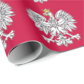 Poolse adelaar met goudkroon cadeaupapier (Rol Hoek)