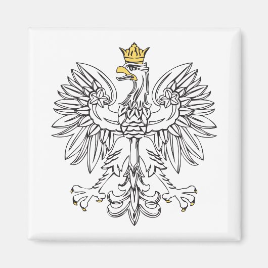 Poolse adelaar met goudkroon magneet (Voorkant)