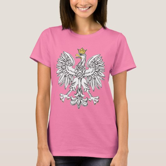 Poolse adelaar met goudkroon t-shirt (Voorkant)