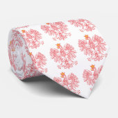 Poolse adelaar omlijnd in rood Stropdas (Opgerold)