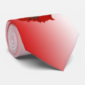 Poolse adelaar op landkaart in rood/wit Stropdas (Opgerold)