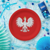 Poolse adelaar papieren bordje (Feest)