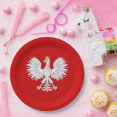 Poolse adelaar papieren bordje (Feest)
