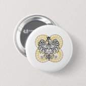 Poolse Adelaar Pierogi Knop Ronde Button 5,7 Cm (Voorkant /achterkant)