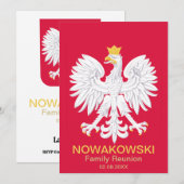 Poolse adelaar 🦅 Polski Poland Crest Reunion Kaart (Voorkant / Achterkant)