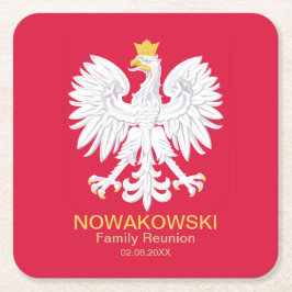 Poolse adelaar 🦅 Polski Poland Crest Reunion Kartonnen Onderzetters