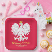 Poolse adelaar 🦅 Polski Poland Crest Reunion Papieren Bordje (Feest)