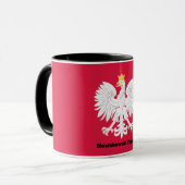 Poolse adelaar 🦅 Polski Polen Rode kam Mok (Voorkant links)