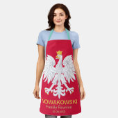 Poolse adelaar 🦅 Polski Polen Rode kam Schort (Gedragen)