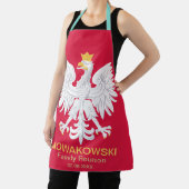 Poolse adelaar 🦅 Polski Polen Rode kam Schort (Insitu)