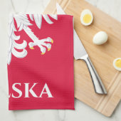 Poolse adelaar 🦅 Polski Polen Rode kam Theedoek (Quarter Fold)