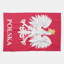 Poolse adelaar 🦅 Polski Polen Rode kam Theedoek