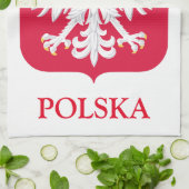 Poolse adelaar 🦅 Polski Polen Rode kam Theedoek (Gevouwen)