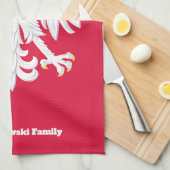 Poolse Adelaar 🦅 Polski Polen Rode Wapen Theedoek (Quarter Fold)