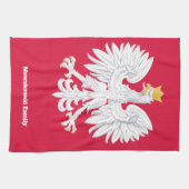 Poolse Adelaar 🦅 Polski Polen Rode Wapen Theedoek (Horizontaal)