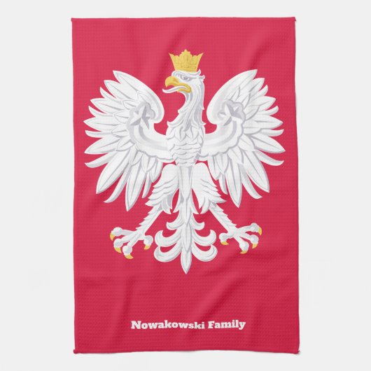 Poolse Adelaar 🦅 Polski Polen Rode Wapen Theedoek (Verticaal)