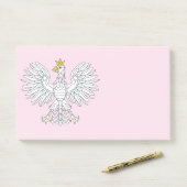 Poolse adelaar post-it® notes (Op bureau)