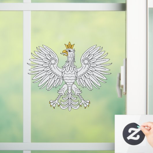 Poolse adelaar raamsticker (Huis)