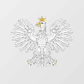 Poolse adelaar raamsticker (Vel)