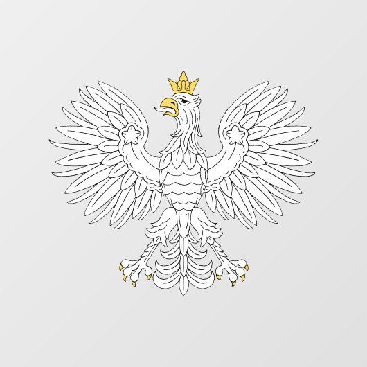 Poolse adelaar raamsticker (Vel)