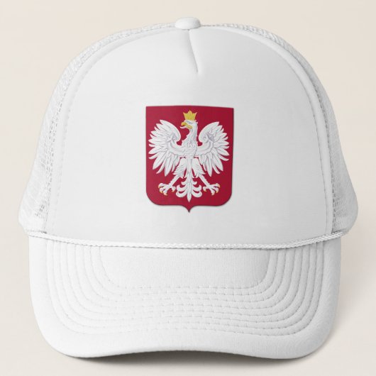 Poolse Adelaar Rode Schild Trucker Pet (Voorkant)