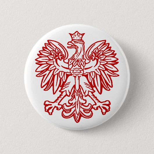 Poolse adelaar ronde button 5,7 cm (Voorkant)