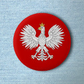 Poolse adelaar ronde button 5,7 cm