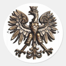 Poolse adelaar ronde sticker