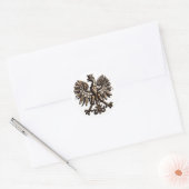 Poolse adelaar ronde sticker (Envelop)